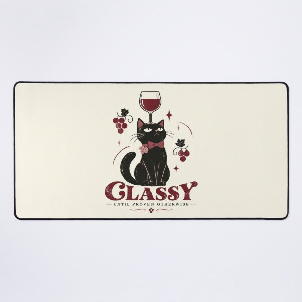 Item preview, Classy cat with wine glass design designed and sold by anytka.