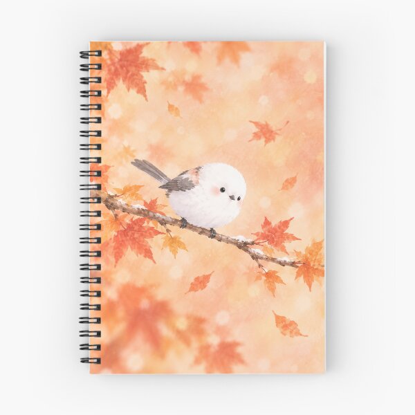 Item preview, Shima Enaga Snow Fairy Bird Perched Among Autumn Maple Leaves designed and sold by AshiraCreations.