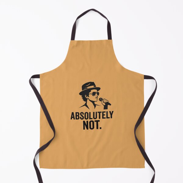 Item preview, Funny Absolutely Not Bruno Mars Silhouette Typography designed and sold by Designart68.