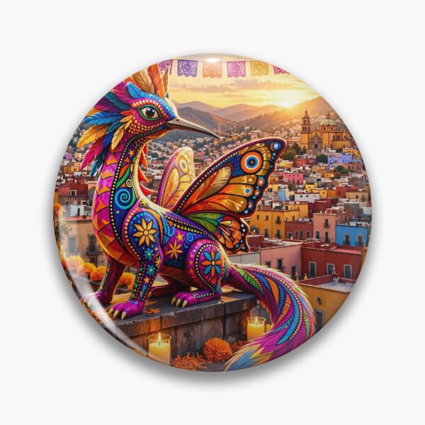 Item preview, Alebrije Día de Muertos Mexico — Moonlit Guardian Día de Muertos Mexico — Wings of Imagination designed and sold by DibujandoPorfa.