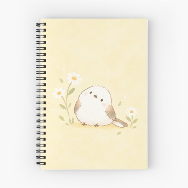 Item preview, Shima Enaga Snow Fairy Bird Tilting Its Head Among White Daisies designed and sold by AshiraCreations.