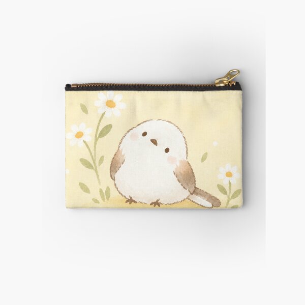 Item preview, Shima Enaga Snow Fairy Bird Tilting Its Head Among White Daisies designed and sold by AshiraCreations.