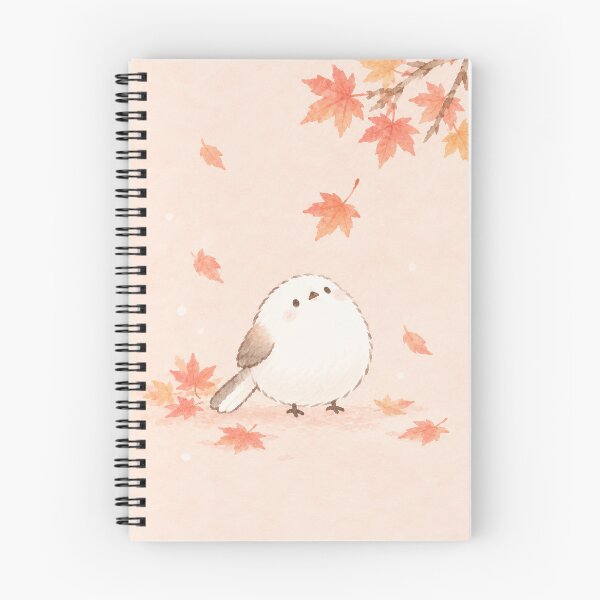 Item preview, Shima Enaga Snow Fairy Bird Watching Autumn Maple Leaves designed and sold by AshiraCreations.