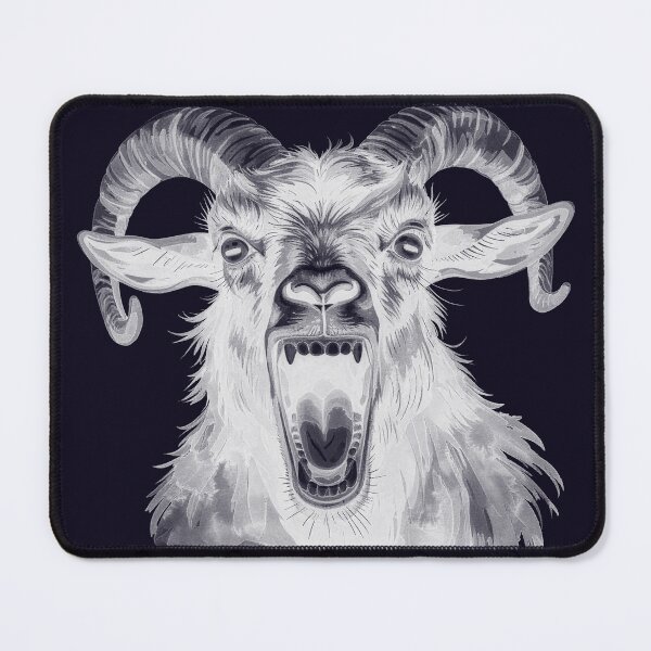 Item preview, Aries shows teeth, negative effect white designed and sold by LiskoDesign.