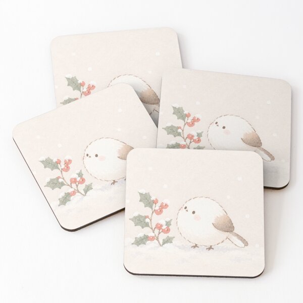 Item preview, Shima Enaga Snow Fairy Bird with Snowy Holly Berries designed and sold by AshiraCreations.