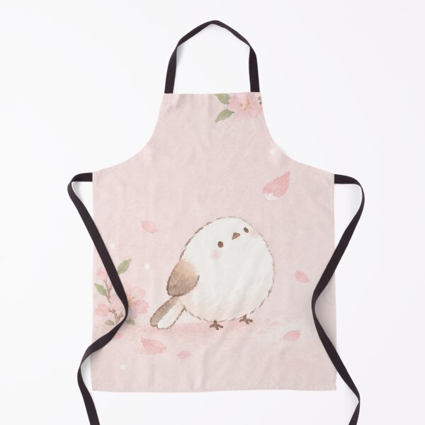 Item preview, Shima Enaga Snow Fairy Bird with Pink Cherry Blossoms designed and sold by AshiraCreations.