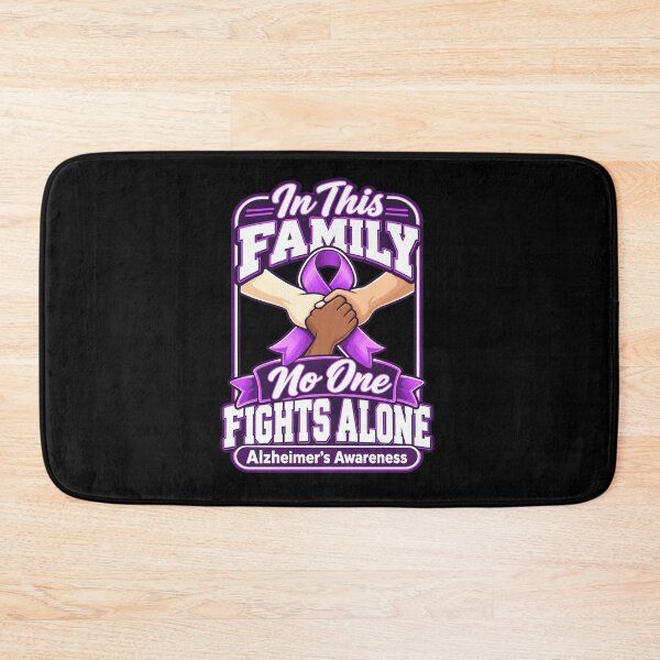 Item preview, In This Family No One Fights Alone Alzheimer's Awareness Family Support Caregiver Warrior designed and sold by FolkGraphics.
