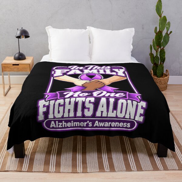 Item preview, In This Family No One Fights Alone Alzheimer's Awareness Family Support Caregiver Warrior designed and sold by FolkGraphics.