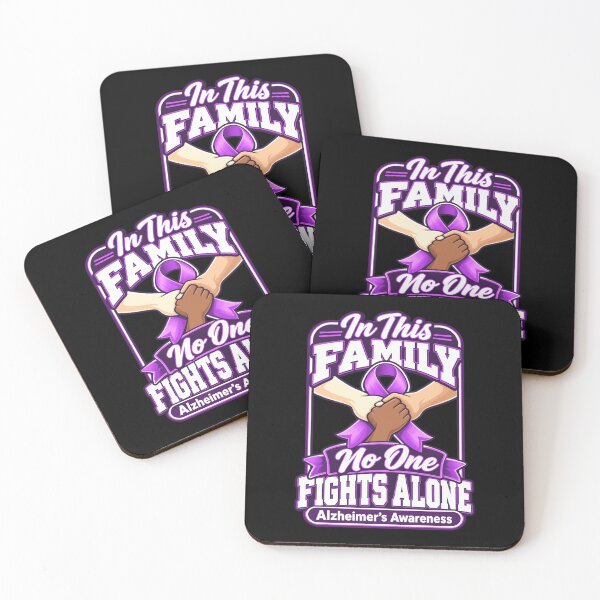Item preview, In This Family No One Fights Alone Alzheimer's Awareness Family Support Caregiver Warrior designed and sold by FolkGraphics.