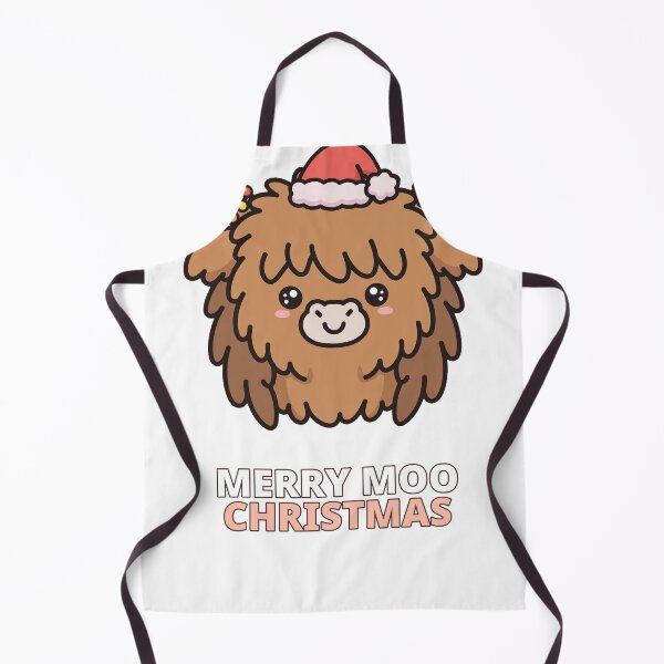 Artikelvorschau, Merry Moo Christmas Highland Cow entworfen und verkauft von ThreeFlyingAces.