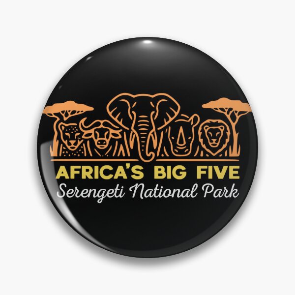 Item preview, Serengeti Big Five Elephant Lion Rhino Buffalo Leopard designed and sold by d247.