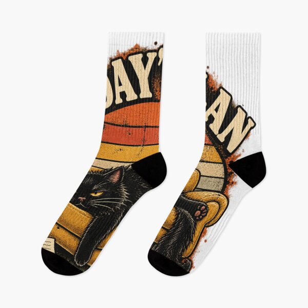 Artikelvorschau, Today's Plan No – Funny Lazy Cat Retro Vintage Design entworfen und verkauft von GrimCuteStudio.