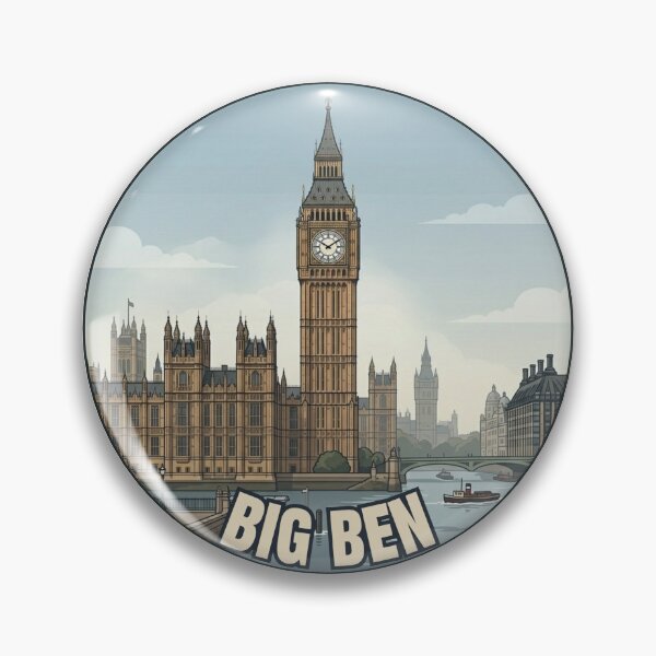 Item preview, Big Ben Travel Badge – London England Vintage Souvenir designed and sold by DesignMaxa.