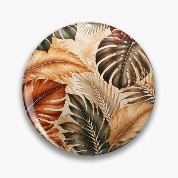 Artikelvorschau, Autumn Tropical Leaves Pattern - Luxury Botanical Boho Decor & Gift entworfen und verkauft von M. Mamdouh Artworks.