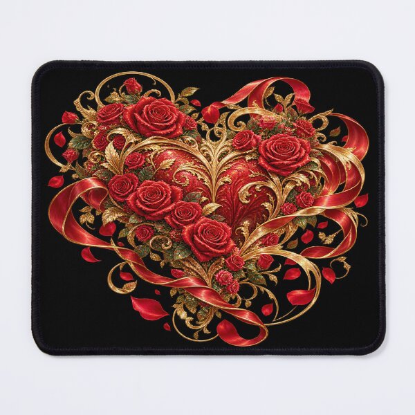 Item preview, Crimson Rose Heart – Ornate Romantic Fantasy designed and sold by TroviTutto.