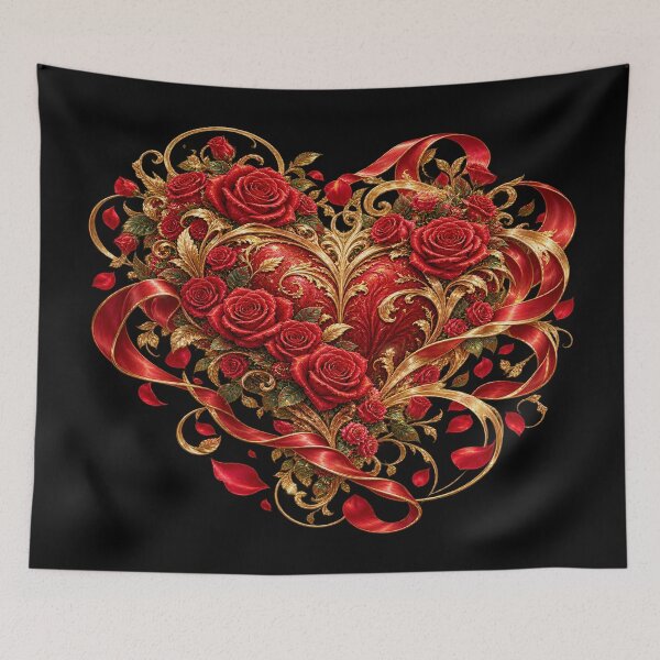 Item preview, Crimson Rose Heart – Ornate Romantic Fantasy designed and sold by TroviTutto.