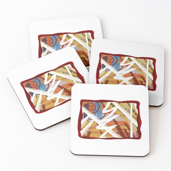 Item preview, Geometría abstracta variante puesta de sol tecnicolor Arte pop designed and sold by Hypothetik.
