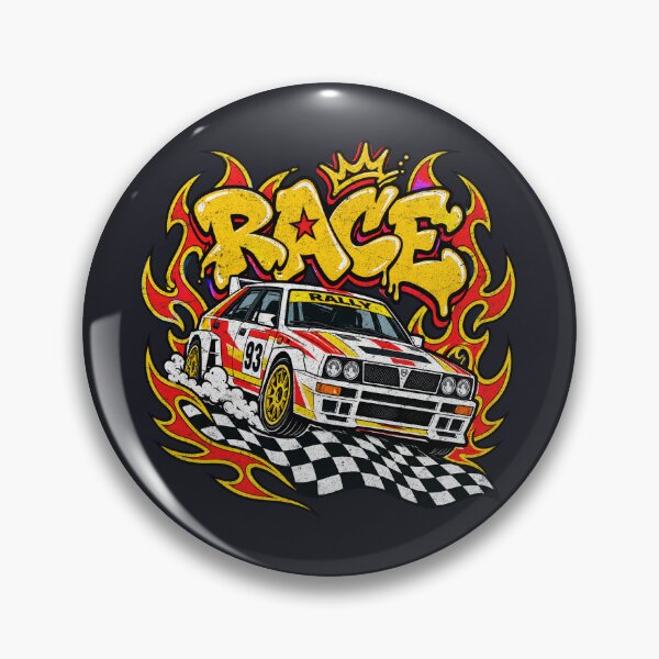 Item preview, Race – Rally Car Flames and Checkered Flag designed and sold by AwesomeBeyondLimits.
