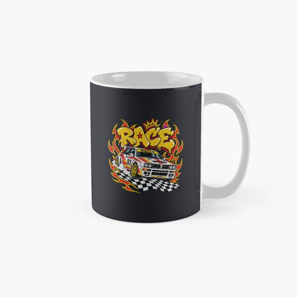 Item preview, Race – Rally Car Flames and Checkered Flag designed and sold by AwesomeBeyondLimits.
