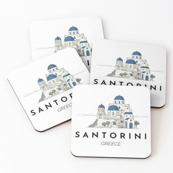 Item preview, Santorini Minimalist Illustration – Greece Greek Islands designed and sold by DesignMaxa.