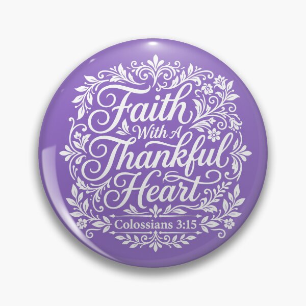 Item preview, Faith With A Thankful Heart Colossians 3:15 Bible Verse designed and sold by LilSeashell.
