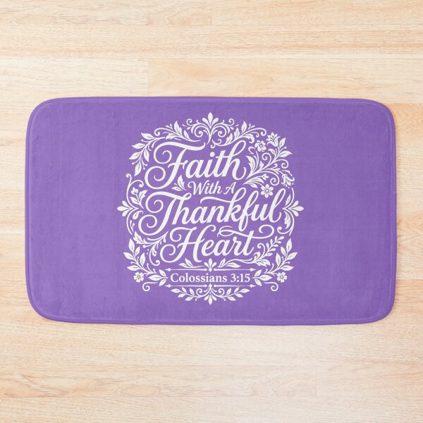 Item preview, Faith With A Thankful Heart Colossians 3:15 Bible Verse designed and sold by LilSeashell.