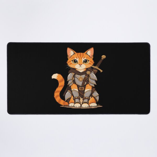 Item preview, Fantasy Cat Adventurer with Sword and Armor designed and sold by Valieri.