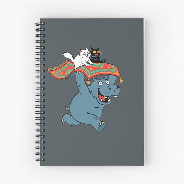Item preview, Funny Hippo And Magic Carpet Cats - Cute Hippopotamus Aladdin designed and sold by PalettePop..