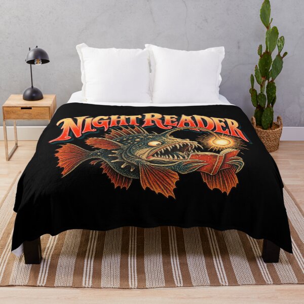 Item preview, Night Reader Anglerfish Book Lover designed and sold by Pandaburba.