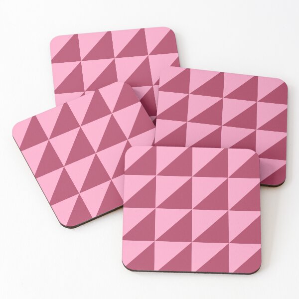 Item preview, Light and Dark Pink Geometric Grid in Triangles designed and sold by OneThreeSix.