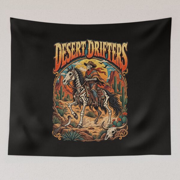 Item preview, Desert Drifters – Skeleton Cowboy and Horse designed and sold by AwesomeBeyondLimits.