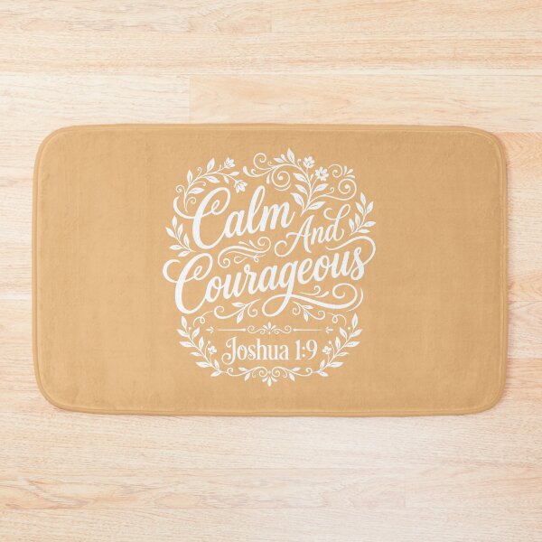 Item preview, Calm And Courageous Joshua 1:9 Bible Verse designed and sold by LilSeashell.