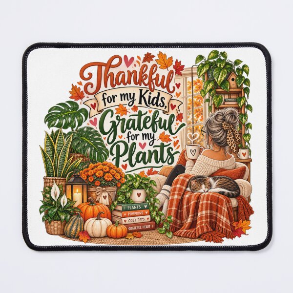 Item preview, Thankful for My Kids Grateful for My Plants – Fall Plant Mom designed and sold by CottageGardenCo.