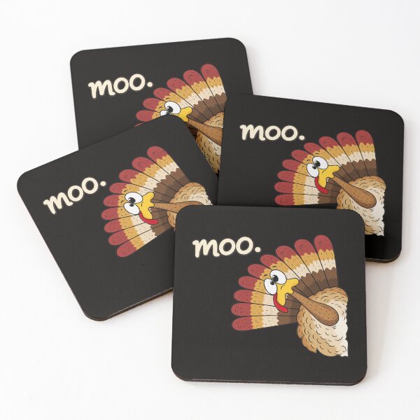 Item preview, Moo Turkey Saying Moo Funny Thanksgiving Meme designed and sold by PunPals-Art.