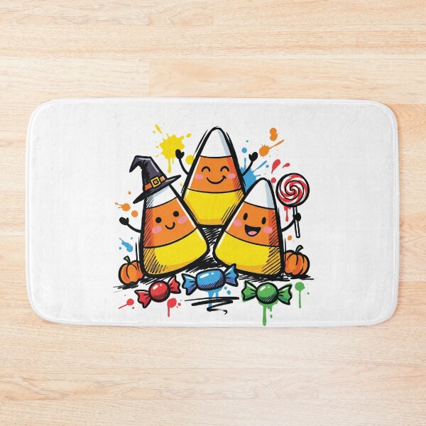 Item preview, Cute Candy Corn Characters Halloween Treat Art designed and sold by Merch by Das Design Studio.