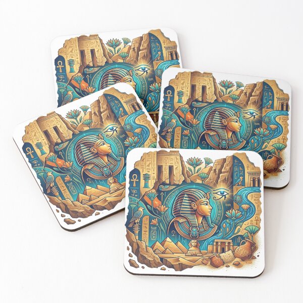 Item preview, Ancient Egyptian Pharaonic Heritage - Golden Elegance & Hieroglyphics designed and sold by Nashatyoussef.