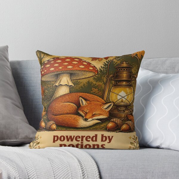 Item preview, Autumn fox and mushroom art designed and sold by Bywithrose instant studio.