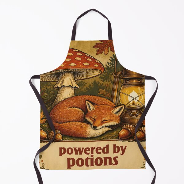 Item preview, Autumn fox and mushroom art designed and sold by Bywithrose instant studio.