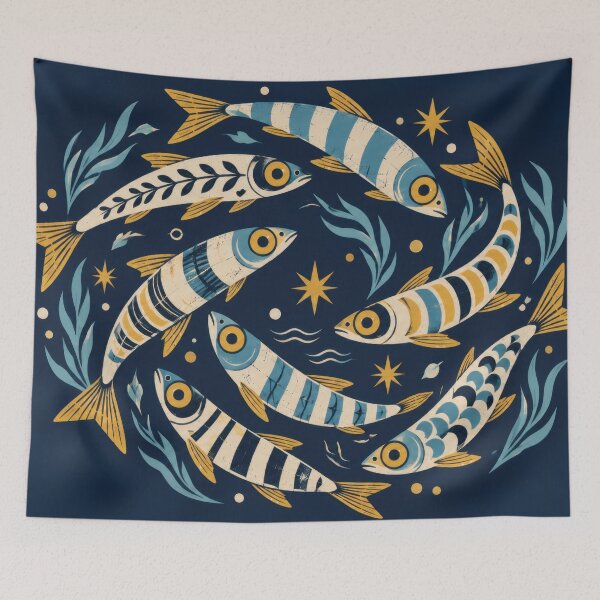 Item preview, Colorful fish design with plants designed and sold by anytka.