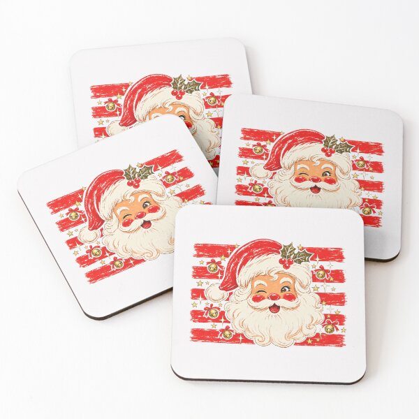 Item preview, Vintage Winking Santa Claus Retro Christmas Graphic designed and sold by PunPals-Art.