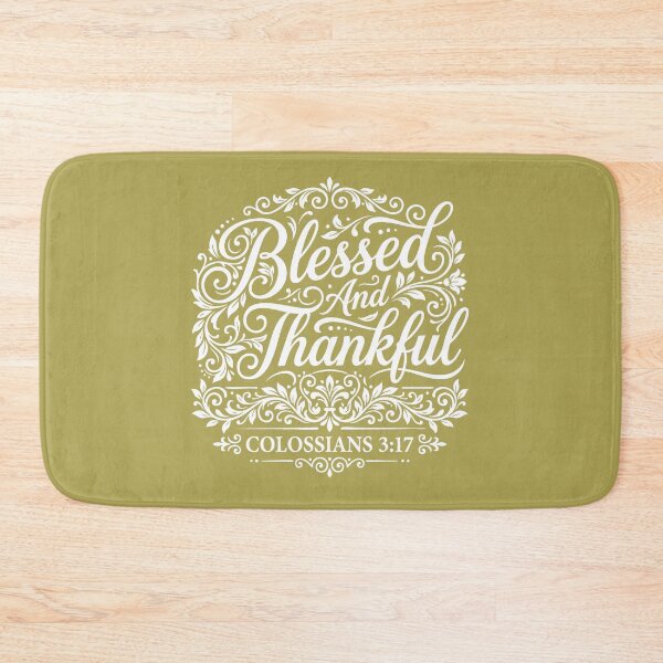 Item preview, Blessed And Thankful Colossians 3:17 Bible Verse designed and sold by LilSeashell.
