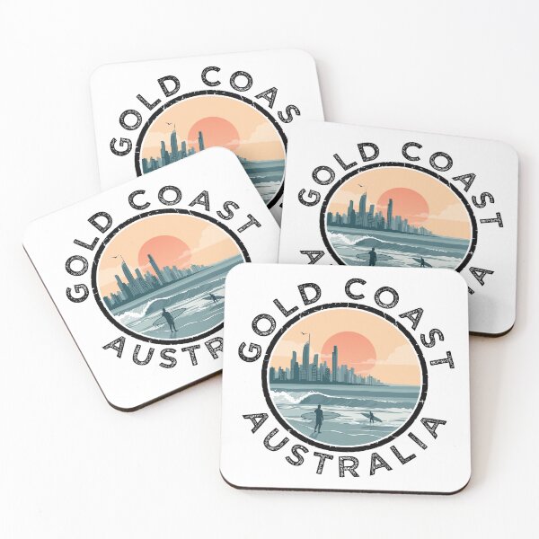 Item preview, Gold Coast – Australia (with Black Lettering) designed and sold by VelvetRoom.
