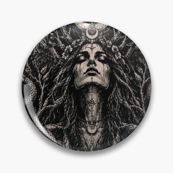 Item preview, Triple Moon Wolf Goddess - Hecate Occult Witchy Art designed and sold by Aethervida.