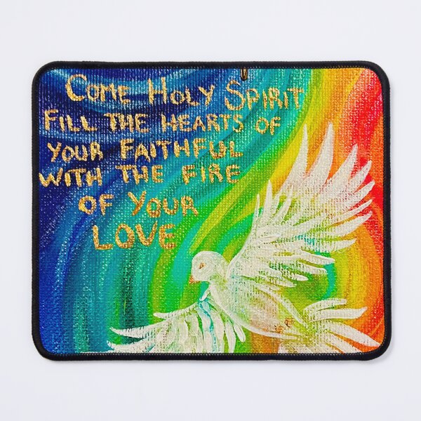 Item preview, Holy Spirit Rainbow Fire Prayer Art designed and sold by Amazink Creations.