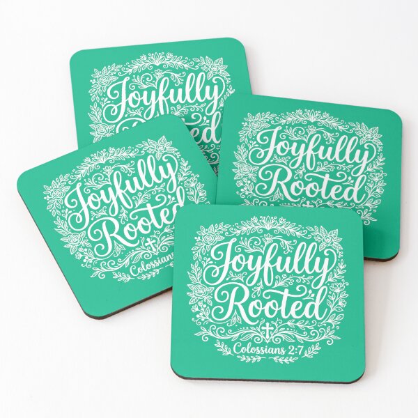 Item preview, Joyfully Rooted Colossians 2:7 Bible Verse designed and sold by LilSeashell.