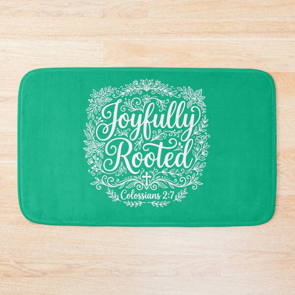Item preview, Joyfully Rooted Colossians 2:7 Bible Verse designed and sold by LilSeashell.