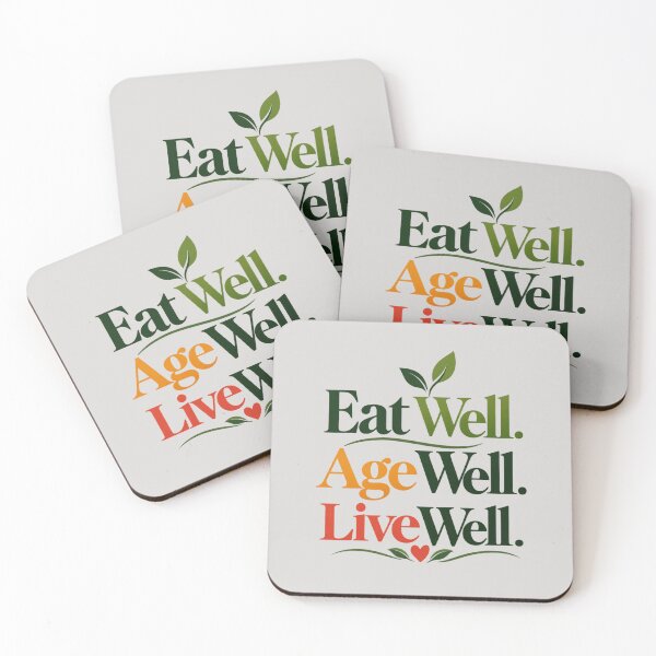 Item preview, Eat Well Age Well Live Well, Healthy Living & Wellness Design designed and sold by Right-UR.