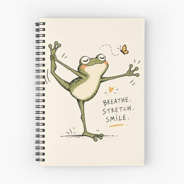 Item preview, Frog practicing yoga with butterfly designed and sold by anytka.