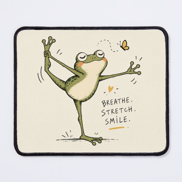 Item preview, Frog practicing yoga with butterfly designed and sold by anytka.