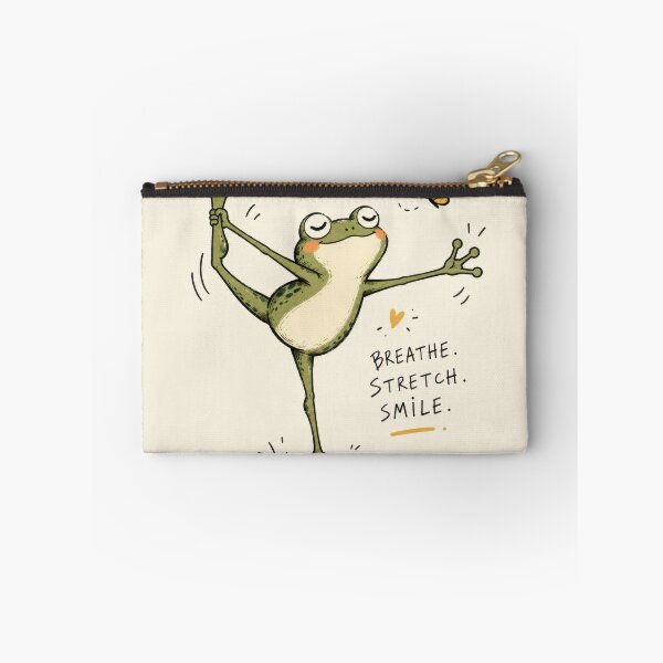 Item preview, Frog practicing yoga with butterfly designed and sold by anytka.